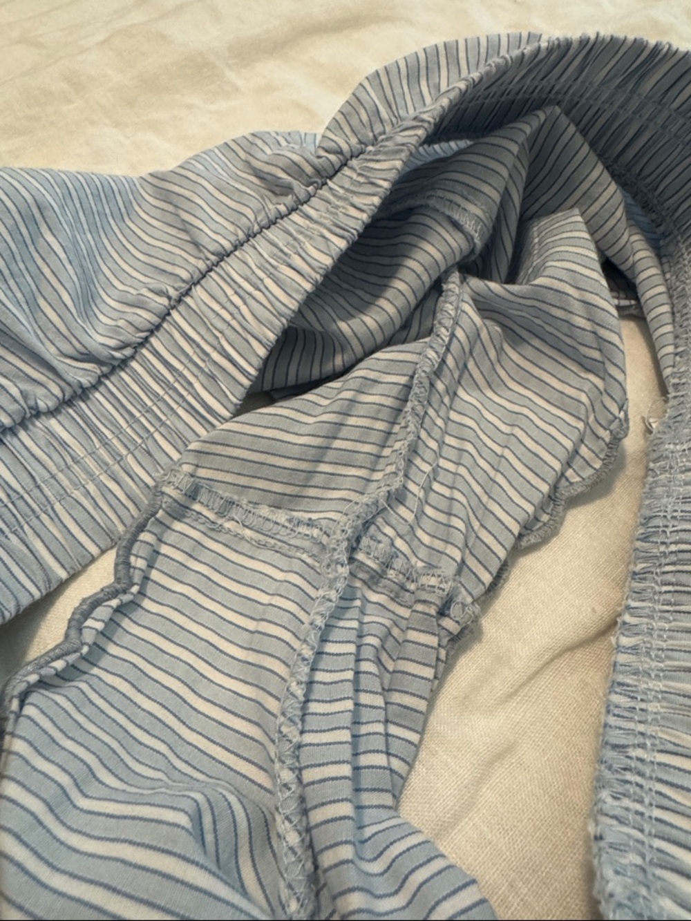 wild fable Light Blue and White Striped Women's Shorts - Picture 6 of 7